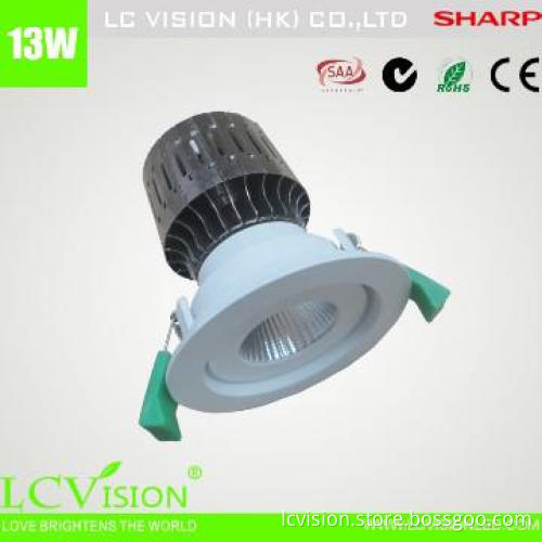 SAA CE 13W SHARP LED Down light/Adjustable/Dimming/1200lm